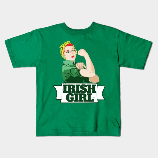 Irish Girl Kids T-Shirt by bubbsnugg